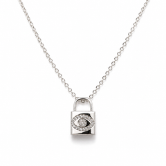 Luna Lock Evil Eye Necklace
