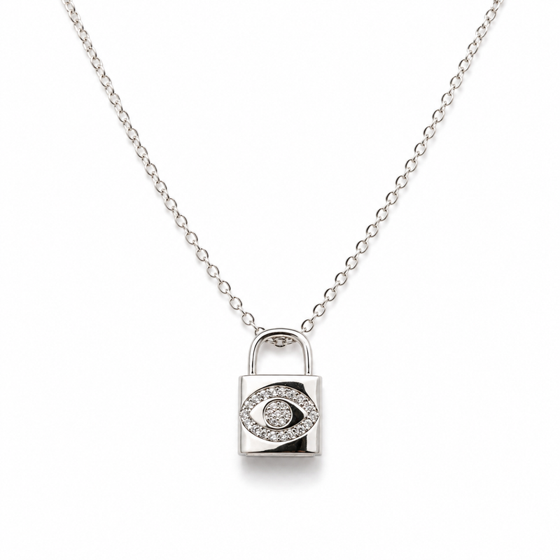 Luna Lock Evil Eye Necklace