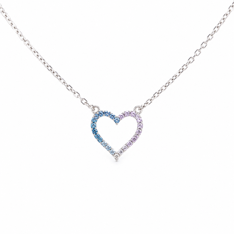 Aurielle Gradient Heart Necklace