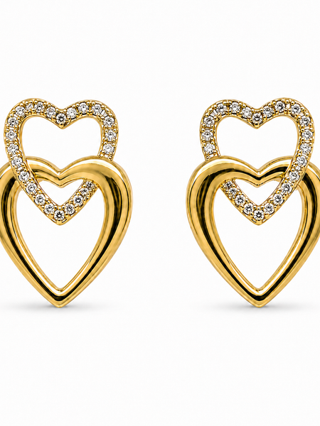 Étoile Twin Heart Earrings