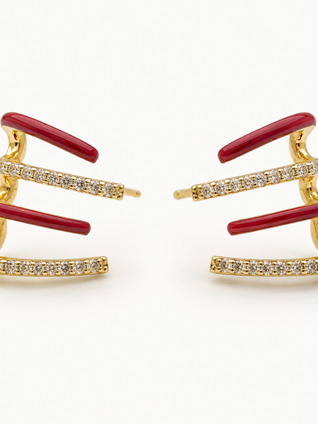 Ruby Wave Ear Cuff