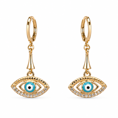 Celeste Evil Eye Drop Earrings