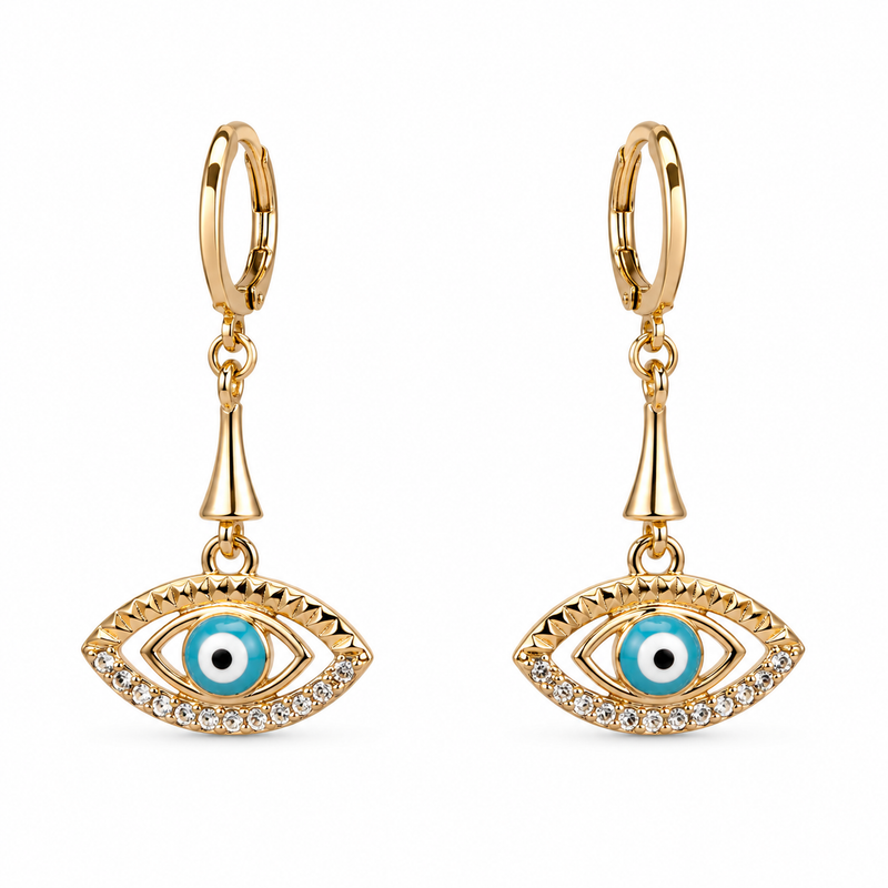 Celeste Evil Eye Drop Earrings