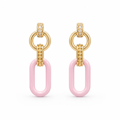 Blush Link Drop Earrings