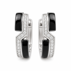 Luna Noir Curve Hoops