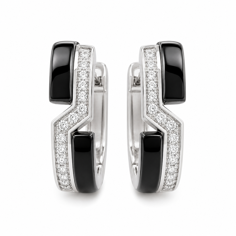 Luna Noir Curve Hoops