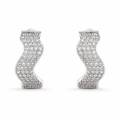 Starlit Wave Huggie Earrings