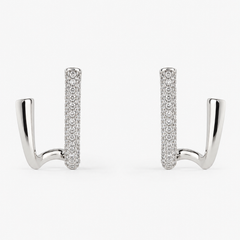 Dual Curve Pavé Hoops