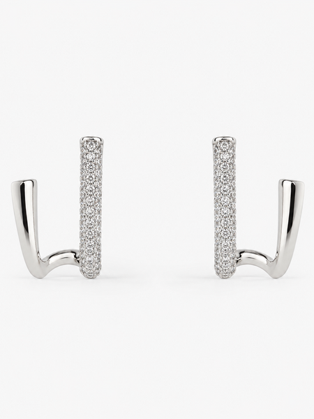 Dual Curve Pavé Hoops