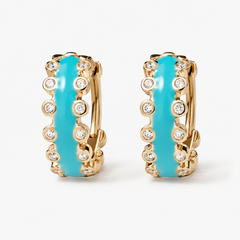Azure Glow Hoops