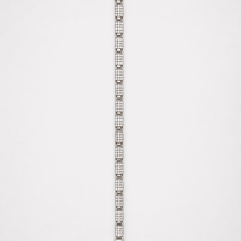 The Yacht Club Anchor Bracelet — Silver-Tone Pavé Link Bracelet by House of Zena, styled on model