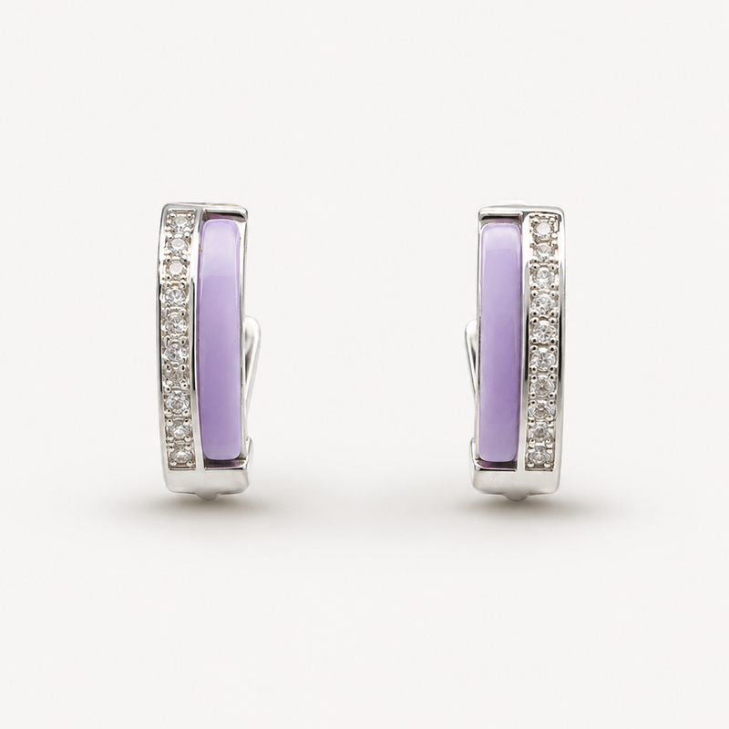 Violet Edge Hoops