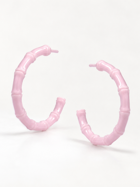 Blush Bamboo Hoops