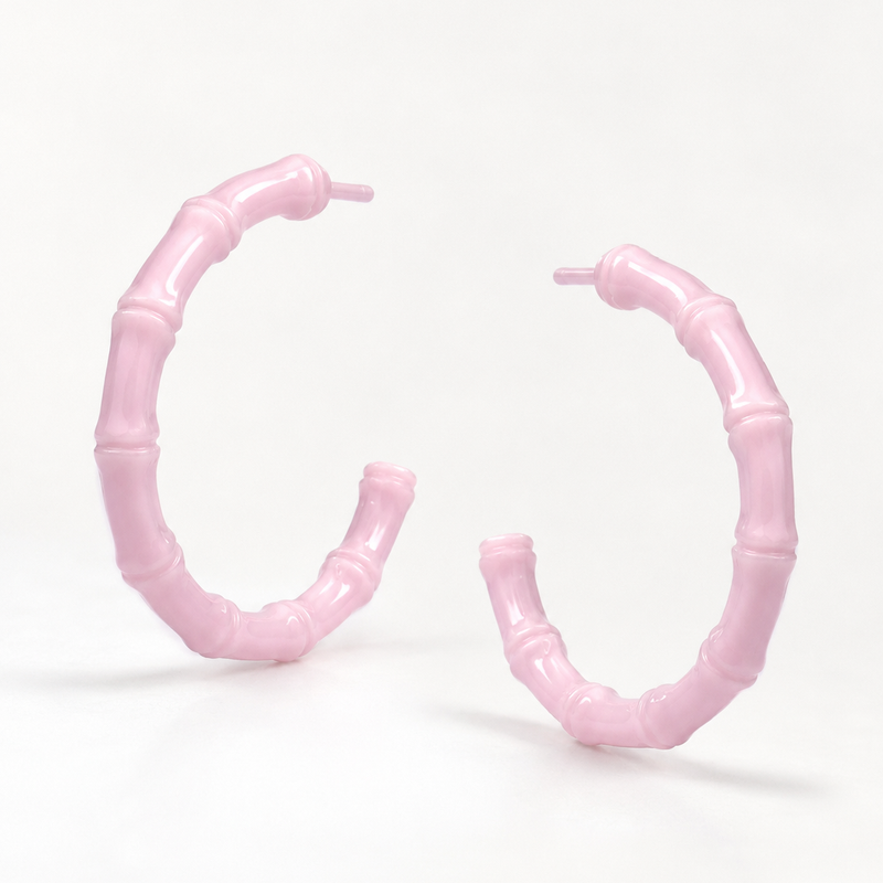 Blush Bamboo Hoops