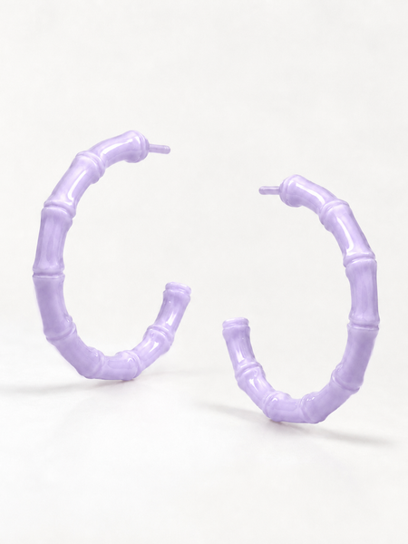 Lavender Bamboo Hoops