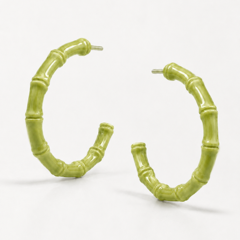 Matcha Bamboo Hoops
