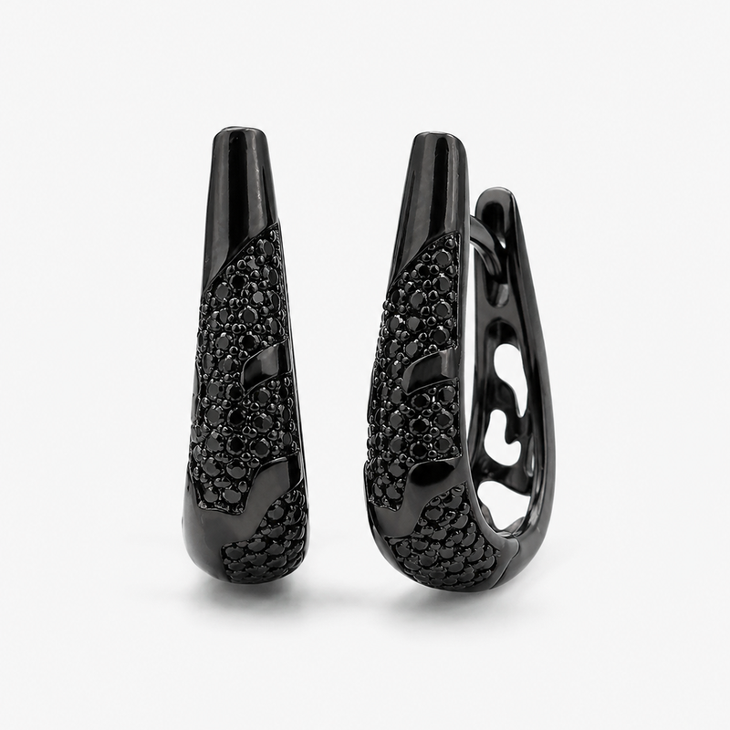 Noir Eclipse Hoops