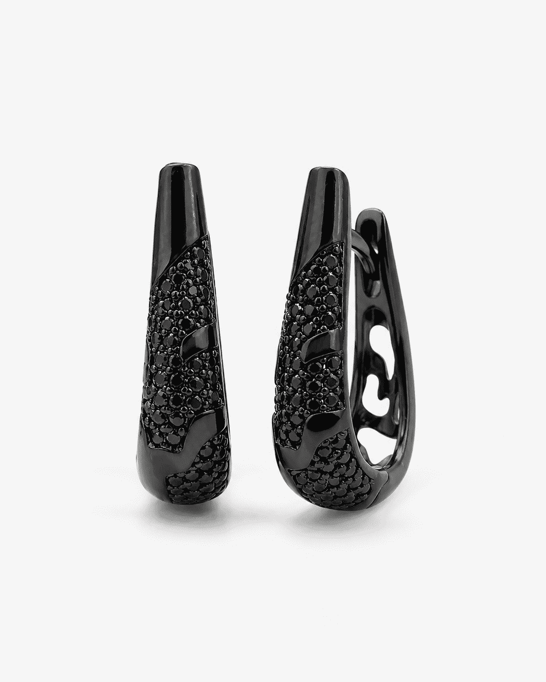 The "Dark Mode" Chunky Hoops — Gold Plated Eclipse Hoop Earrings by House of Zena, flat lay