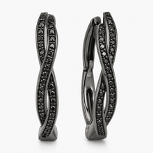 The Licorice Twist Hoops — Gold Plated Twist Hoop Earrings by House of Zena, side angle