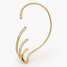 The High Tide Slip-On Cuff — Gold Plated Wave Ear Cuff by House of Zena, front view