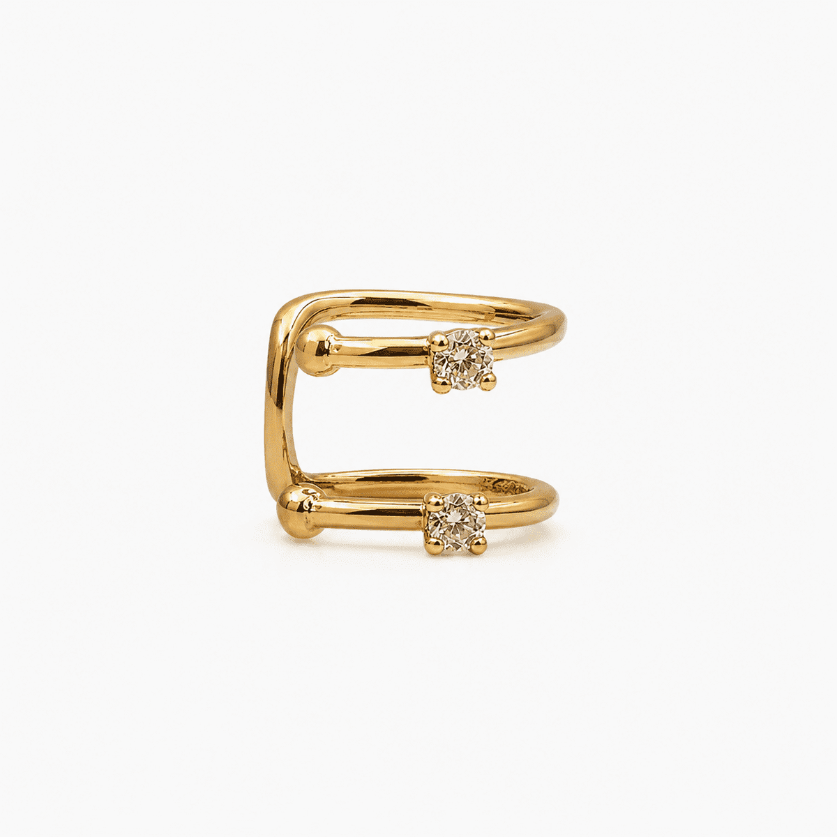 The Firefly Ear Cuff — Gold Plated Spark Ear Cuff by House of Zena, front view