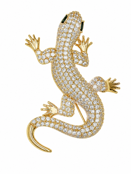 Auric Gecko Brooch