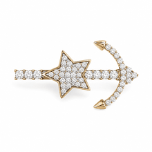 The Captain's Anchor Sailor Brooch — Gold Plated Anchor Brooch by House of Zena, front view