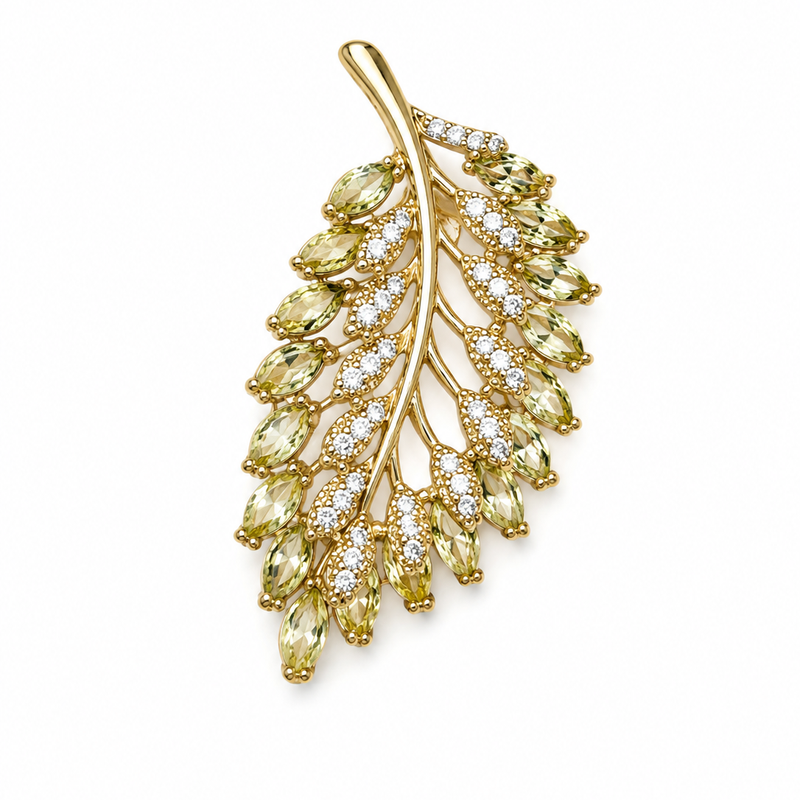 Golden Laurel Brooch