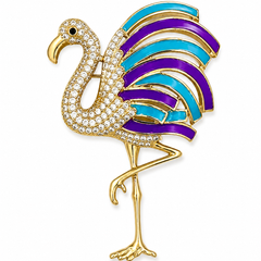 Aurora Flamingo Brooch