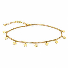 The "Barefoot in Bali" Star Anklet — Gold Plated Star Anklet by House of Zena, front view