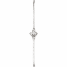 The "Side-Eye" Nazar Bracelet — Silver-Tone Nazar Bracelet by House of Zena, worn on model