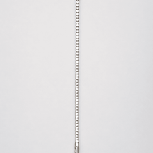 The "Skinny Dip" Tennis Bracelet — Silver-Tone Line Tennis Bracelet by House of Zena, worn on model