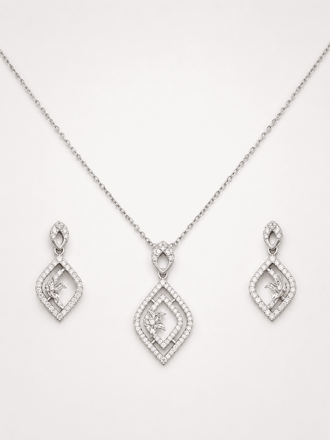 The Morning Bloom Coffee & Cake Set — Gold Plated Morning Bloom Pendant Set by House of Zena, flat lay