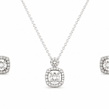 The Sunny Side Up Solitaire Set — Gold Plated Halo Pendant Set by House of Zena, flat lay