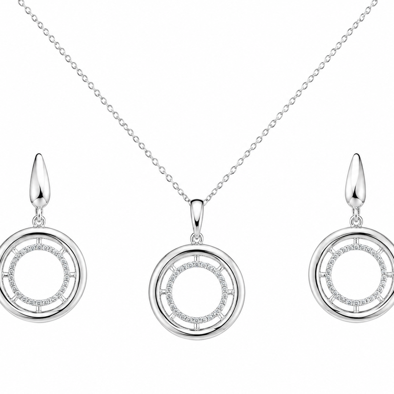 Aureline Halo Pendant Set