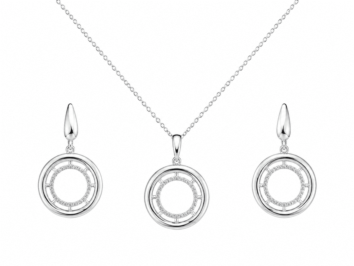 The "Main Character" Crown Set — Gold Plated Halo Pendant Set by House of Zena, flat lay