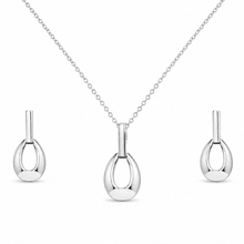 The Happy Tears Solitaire Set — Gold Plated Évara Drop Pendant Set by House of Zena, flat lay