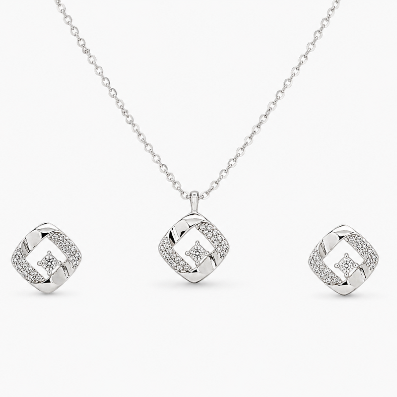 Virelle Square Pendant Set