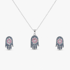 Nazira Hamsa Pendant Set