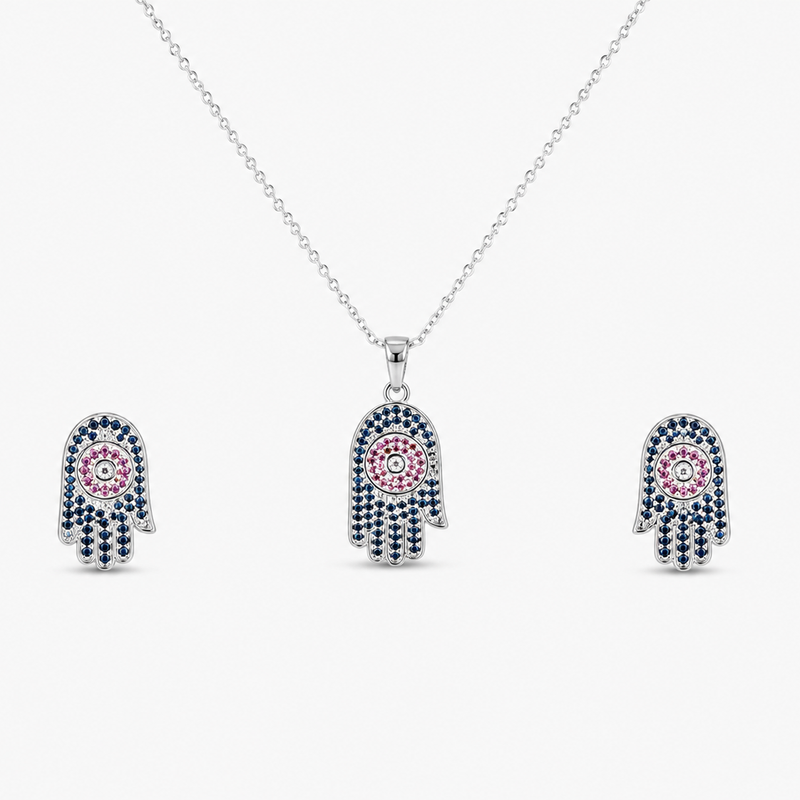 Nazira Hamsa Pendant Set