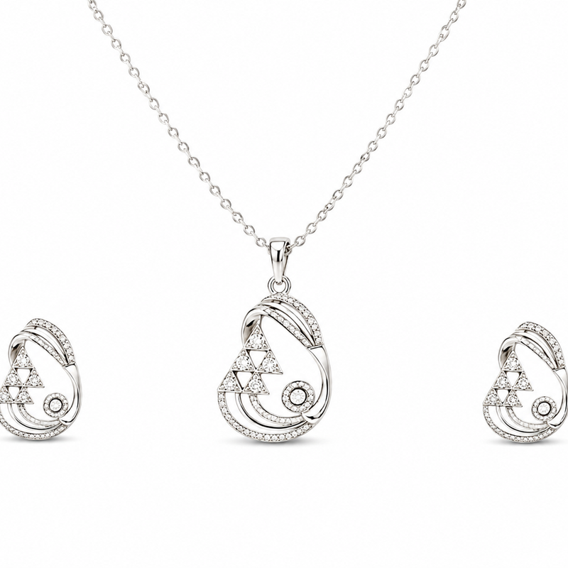 Celestia Geometric Pendant Set