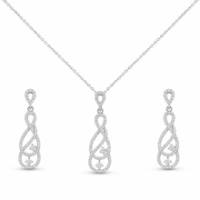 The "Pinky Promise" Infinity Set — Silver-Tone Infinity Grace Pendant Set by House of Zena, flat lay