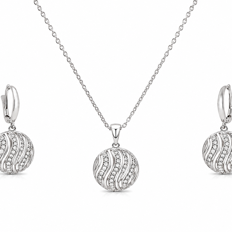 Aurora Wave Pendant Set