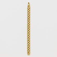 The 9-to-5 Paperclip Chain (Gold) — Gold Plated Link Bracelet by House of Zena, worn on model