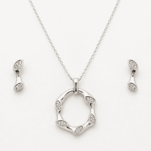 The Mobius Knot Eternal Set — Gold Plated Loop Pendant Set by House of Zena, flat lay