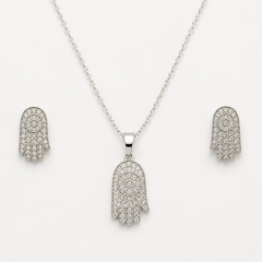 Noor Hamsa Pendant Set