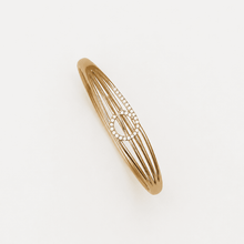The "Sleep in It" Wire Bangle — Gold Plated Halo Wire Bangle by House of Zena, flat lay