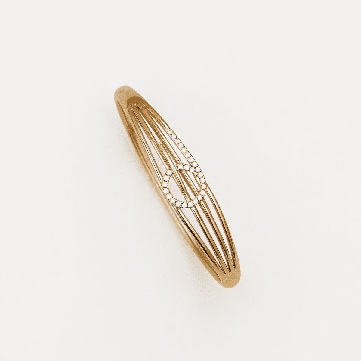 The "Sleep in It" Wire Bangle — Gold Plated Halo Wire Bangle by House of Zena, flat lay