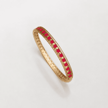 The Cherry Syrup Line Bangle — Gold Plated Line Bangle by House of Zena, flat lay