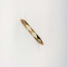 The Diamond Cut Mirror Bangle — Gold Plated Prism Bangle by House of Zena, flat lay